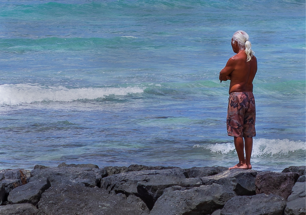 Waikiki Beach Watching Waves